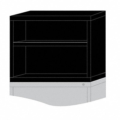 LYON KKN27303010500N K3810 Modular Shelf Cabinet 25 x30 x28 1/4 Black 2Shlv