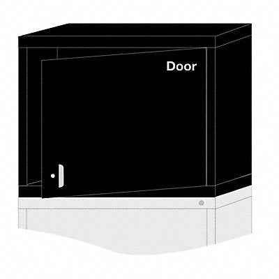 LYON KKN27303010550L K3811 Modular Shelf Cabinet 25 x30 x28 1/4 Black 2Shlv