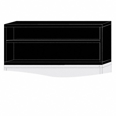 LYON KKN27603010500N K3814 Modular Shelf Cabinet 25 x30 x28 1/4 Black 2Shlv