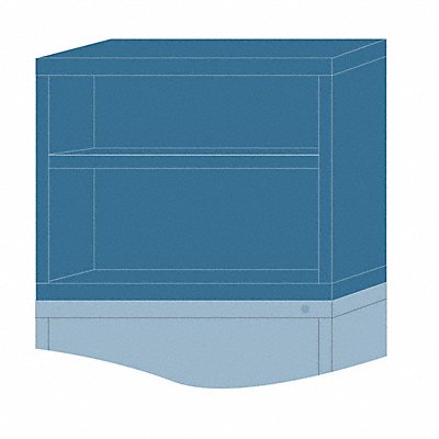 LYON X6N27303010500N K3810 Modular Shelf Cabinet 25 x30 x28 1/4 Blue 2Shlv