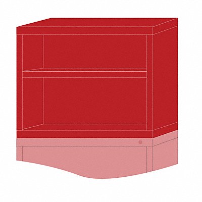 LYON HHN27303010500N K3810 Modular Shelf Cabinet 25 x30 x28 1/4 Red 2Shlv