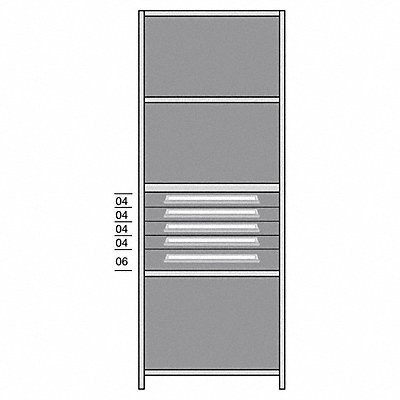LYON DDJ115005 Shelf 85 H 36 W Steel 850 lb Capacity