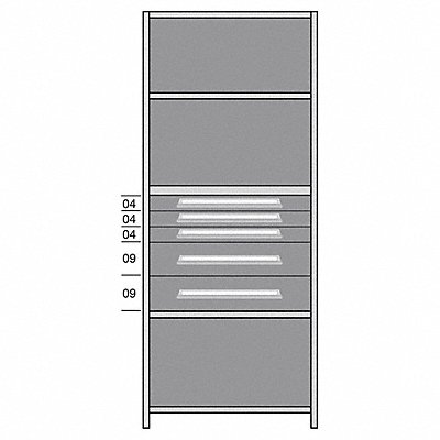 LYON DDJ115016 Shelf 85 H 36 W Steel 800 lb Capacity