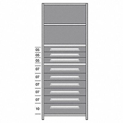 LYON DDJ115035 Shelf 85 H 36 W Steel 800 lb Capacity