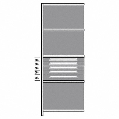 LYON DDJ115005A Shelf 85 H 36 W Steel 800 lb Capacity