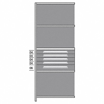 LYON DDJ115006A Shelf 85 H 36 W Steel 800 lb Capacity