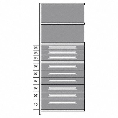 LYON DDJ115036A Shelf 85 H 36 W Steel 800 lb Capacity