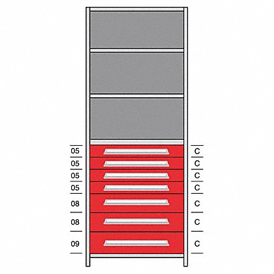 LYON DHJ115025 Shelf 85 H 36 W Steel 800 lb Capacity