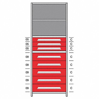 LYON DHJ115035 Shelf 85 H 36 W Steel 800 lb Capacity