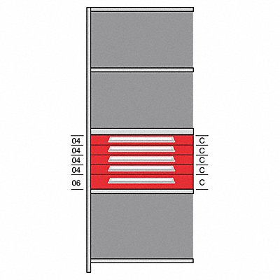 LYON DHJ115006A Shelf 85 H 36 W Steel 800 lb Capacity