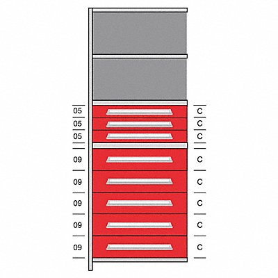 LYON DHJ115035A Shelf 85 H 36 W Steel 800 lb Capacity
