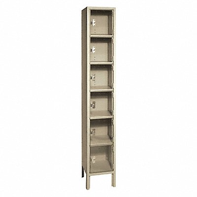 LYON PP5332PC Bx Locker 6x1Locker Beige 78 x12 x12 Unassembled