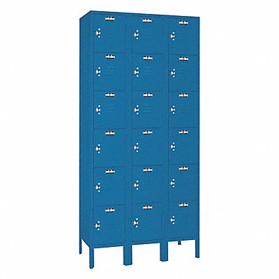 LYON X6C53323 Locker 6x3Locker Blue 78 x36 x12 Unassembled