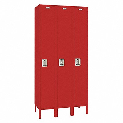 LYON YFC50023 Locker 1x3Locker Red 66 x36 x12 Unassembled