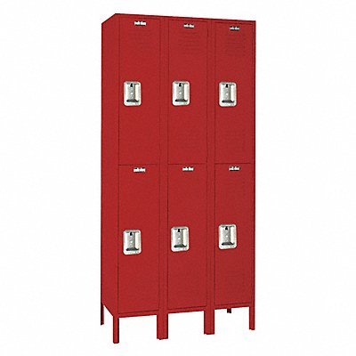 LYON YFC52023ISU Wardrobe Locker 2x3Locker Red 78 x36 x12 Assm