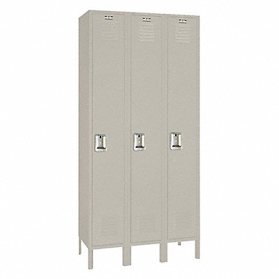 LYON 7GC51123 Locker 1x3Locker Medium Grey 78 x36 x12 Unassembled