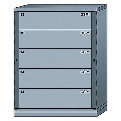 LYON DDN6845300WPNI Gear Locker 59-1/4 Overall Height Grey