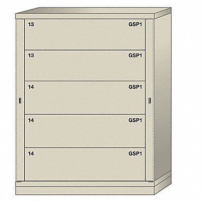 LYON PPN6845300WPNI Modular Drawer Cabinet 59-1/4 H Putty