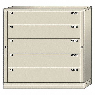 LYON PPN6860300WPNI Modular Drawer Cabinet 59-1/4 H Putty