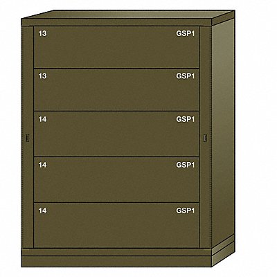 LYON XJN6845300WPNI Gear Locker 59-1/4 Overall Height Green