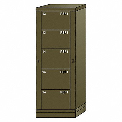 LYON XJN6822300WPNI Gear Locker 59-1/4 Overall Height Green
