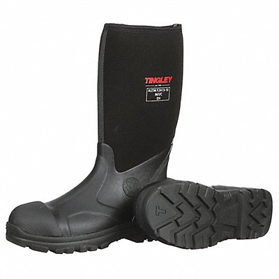 TINGLEY 87251 K8036 Rubber Boot Men s 13 Knee Black PR