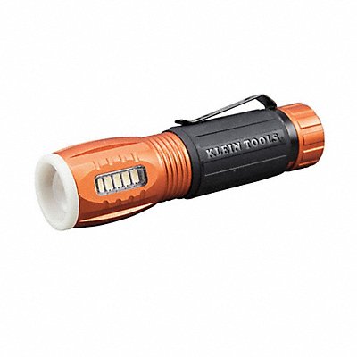 KLEIN TOOLS 56028 Flashlight w/Worklight Blk Orng Alum 235lm