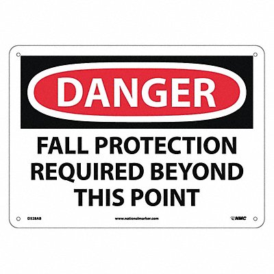 NMC D528AB Danger Fall Protection Required Beyond T