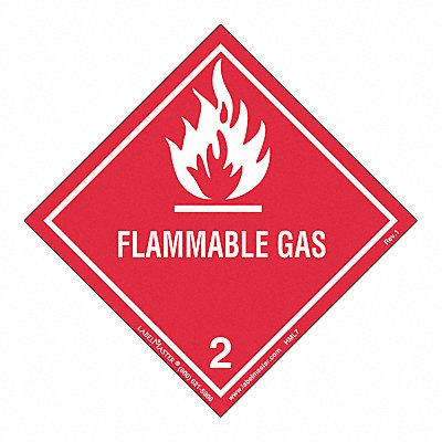 LABELMASTER HML7S Flammable Gas Label Worded PK50