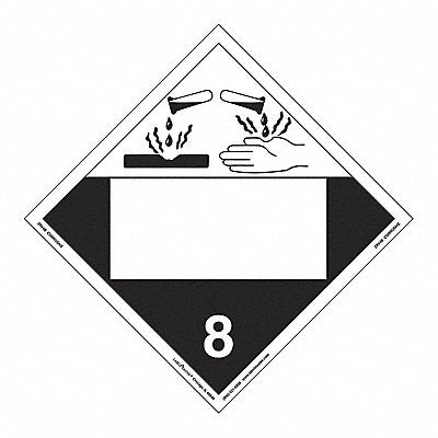 LABELMASTER ZRV4B Corrosive Placard Blank PK25