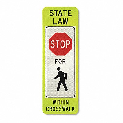 TAPCO 37305103 State Law Stop For Pedestrian Sign