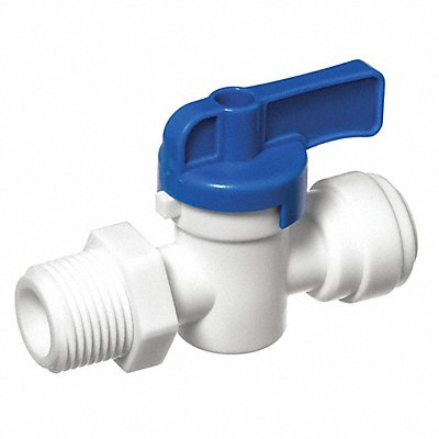 USA INDUSTRIALS ZUSAValve79 Manual 2-Way Ball Valve PushxMNPT Acetal