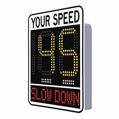 TAPCO 140093 LED Radar Speed Display Sign Red/Yellow LED