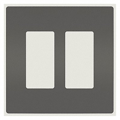 GRAINGER RWP262BK Rocker Wall Plate Smooth Plastic Black