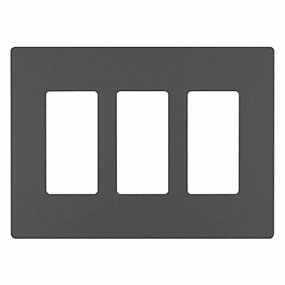 GRAINGER RWP263GCC6 Rocker Wall Plate Smooth Plastic Grey