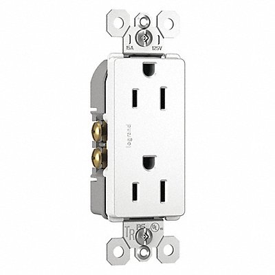 LEGRAND 885TRW Receptacle Straight Blade 15A NEMA 5-15R