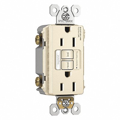 GRAINGER 1597NTLTRLA Power Inlet 15A 125VAC Receptacle GFCI