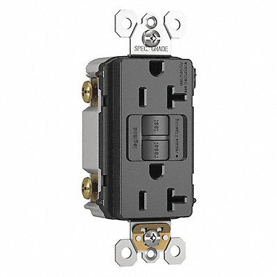 GRAINGER 2097TRBK Power Inlet 20A 125VAC Receptacle GFCI