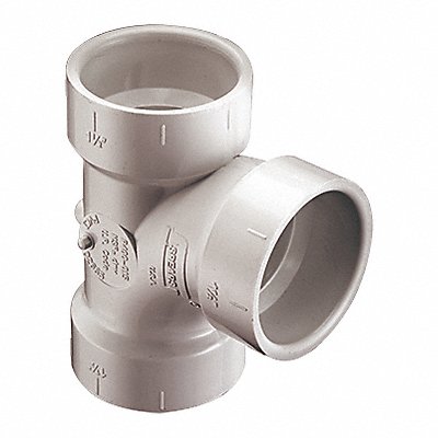 GRAINGER P400030 Sanitary Tee Schedule DWV 3 x 3 x 3 in