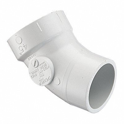 GRAINGER P323040 45 Street Elbow Schedule DWV 4 in