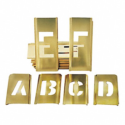 ABILITY ONE 7520000000000 Stencil Kit Brass 1 Overall Height