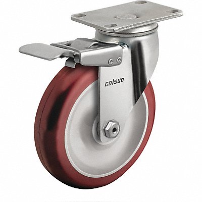 COLSON 23345642BRK4 Plate Castor Swivel 3 Wheel Dia
