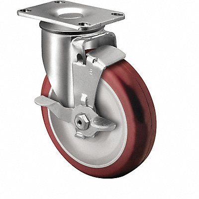 COLSON 20335692BRK1 Plate Castor Swivel 3 Wheel Dia