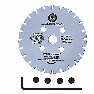 BN PRODUCTS USA RBBNCEMESH Circular Saw Blade 4 Dia 24 Teeth