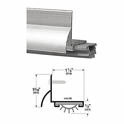 PEMKO 210AV36 Door Shoe Unfinished 1-1/4 W 36 L