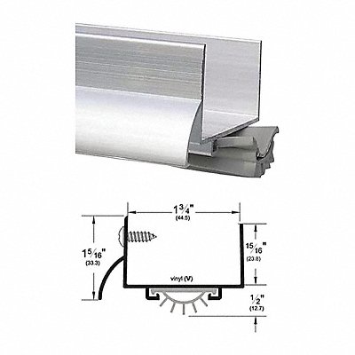 PEMKO 216AV36 Door Shoe Unfinished 1-3/4 W 36 L