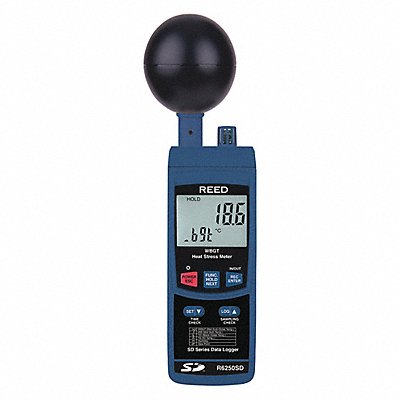 REED INSTRUMENTS R6250SD Heat Stress Monitor LCD 6 AA Battery