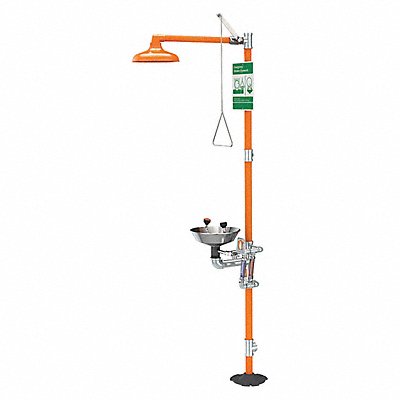 GUARDIAN EQUIPMENT G1942 Shower with Eye Wash Galvanised Pipe