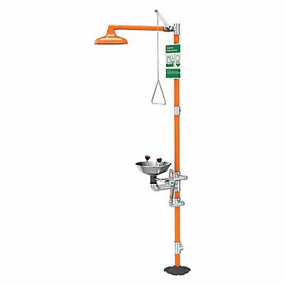 GUARDIAN EQUIPMENT G1943 Shower with Eye Wash Galvanised Pipe