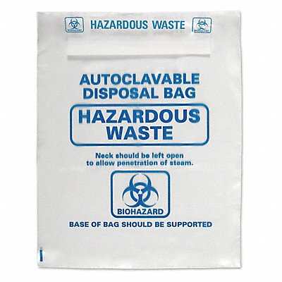 HEATHROW SCIENTIFIC HS1002B Biohazard Bag 23 5/8in L 16 1/4inW PK200
